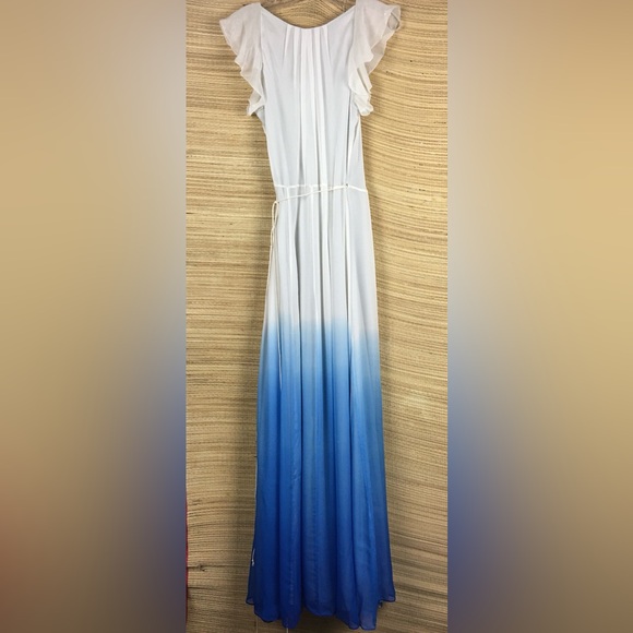NWT Diane Von Furstenberg Delancy Silk Wrap Maxi Dress - Gradient Falls  Blue - 2